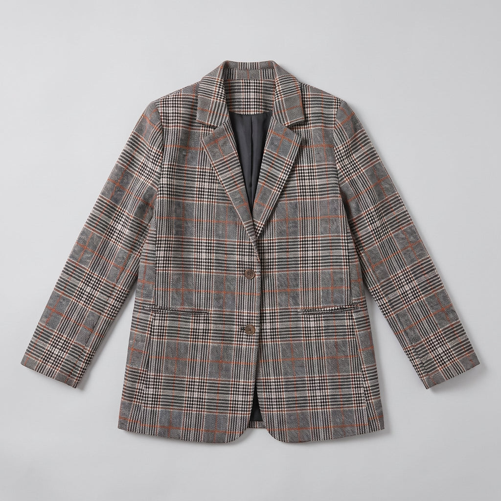 Women's Check Blazer – Tailored, Elegant