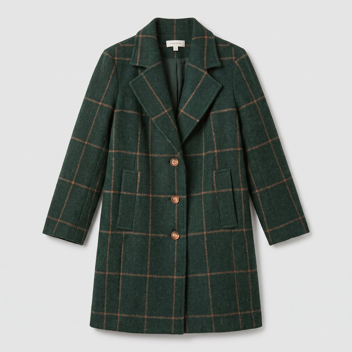 Women's Check Coat – Classic Tailored Winter Coat