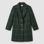 Women's Check Coat – Classic Tailored Winter Coat
