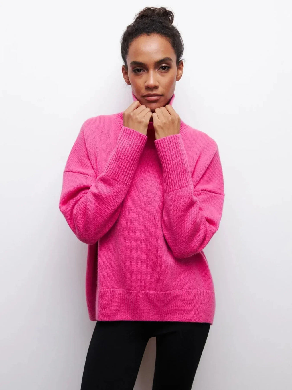 Ciara | Oversized Ribbed Turtleneck Sweater for Women
