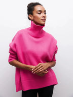 Ciara | Oversized Ribbed Turtleneck Sweater for Women