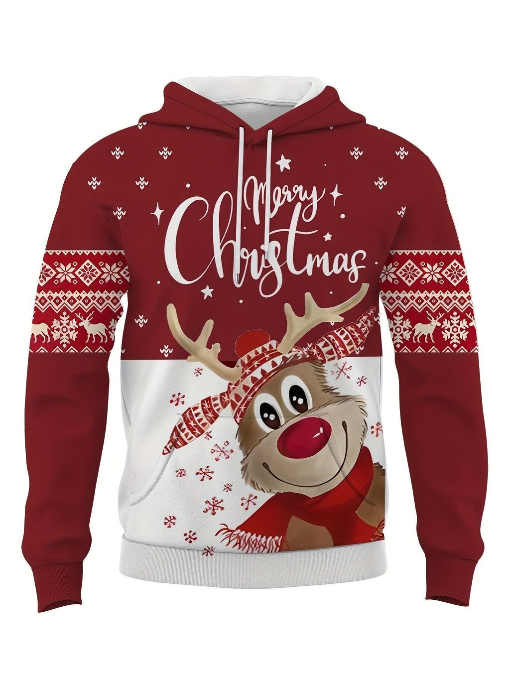 Banff reindeer Christmas hoodie, detail