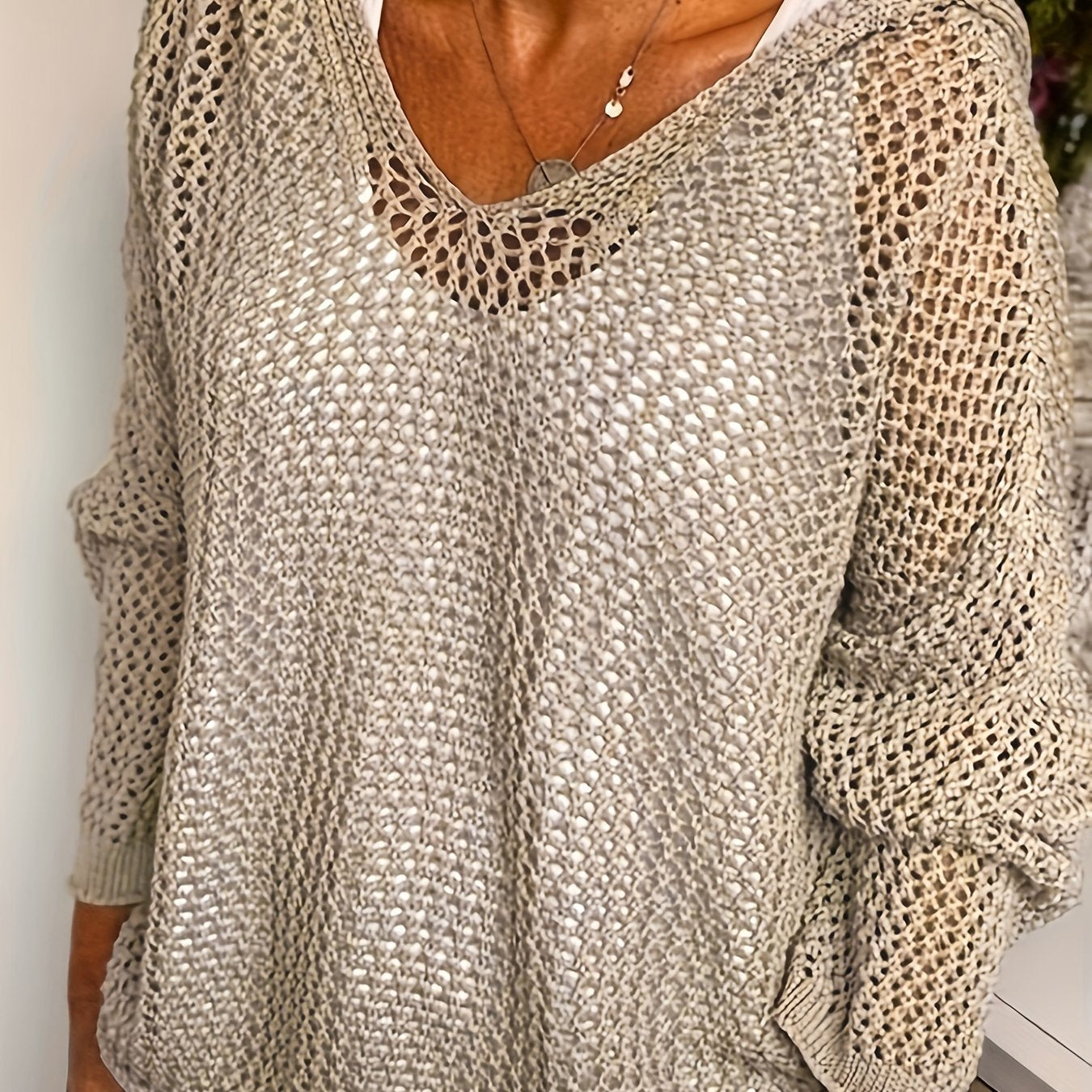 Delaney | Relaxed Open-Knit Hooded Sweater