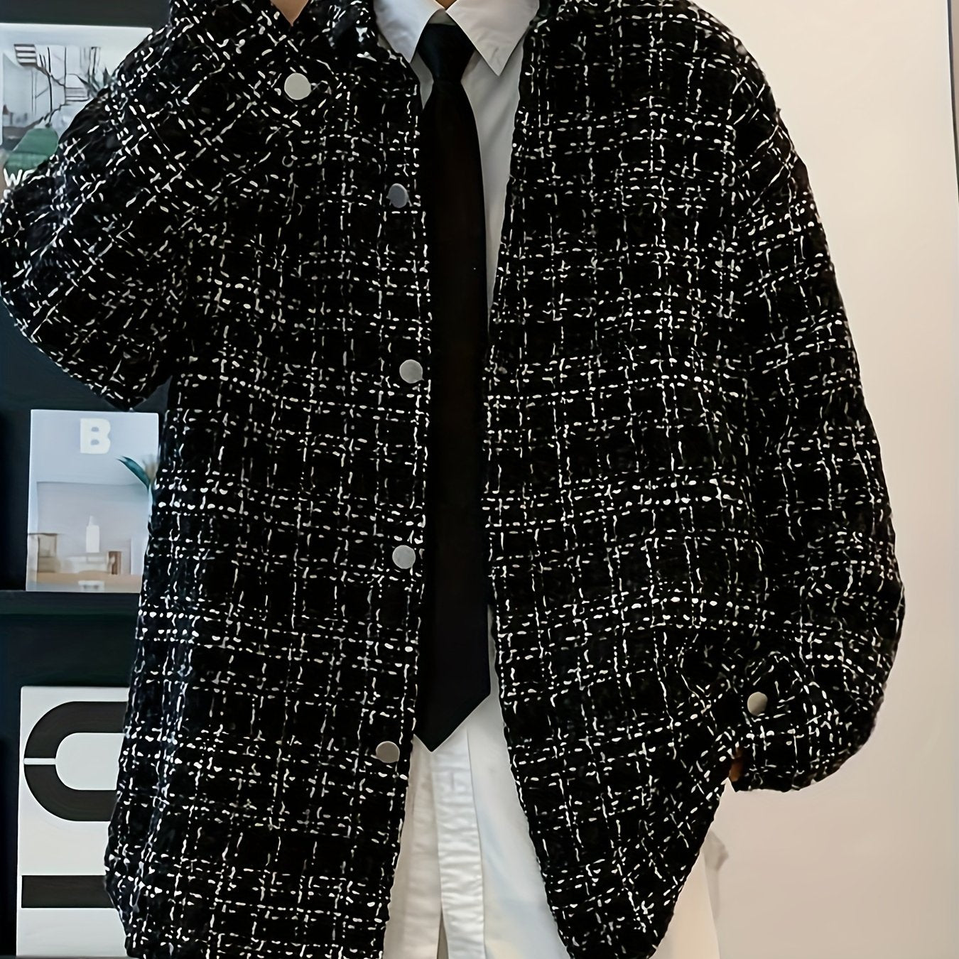 Julian | Textured Plaid Shirt Jacket