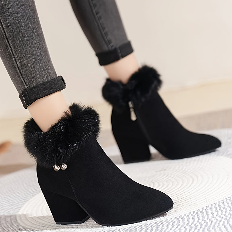 Frances | Warm Block-Heel Ankle Boots