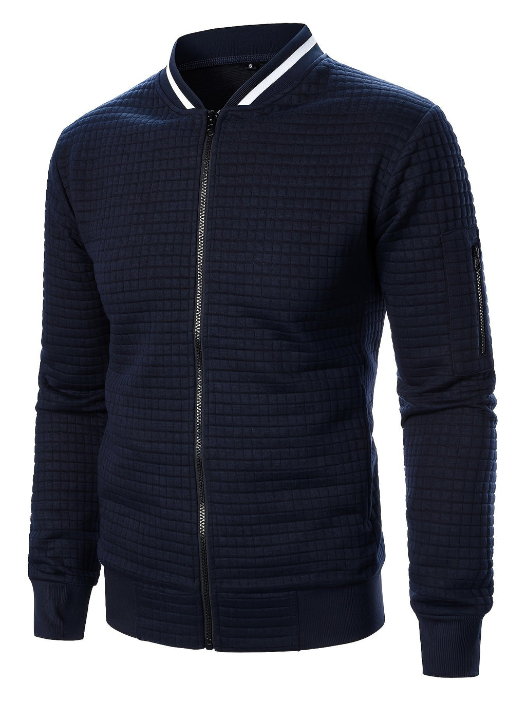 Raymond | Textured Zip-Up Bomber Jacket