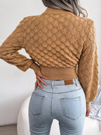 Melanie | Textured Cropped Sweater
