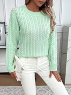 Faye | Cable-Knit Round Neck Sweater