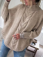 Corinne | Cozy High-Neck Cable-Knit Sweater