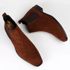 Max suede ankle boots, brown colorway