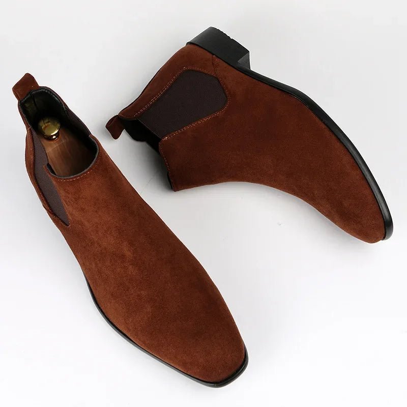 Max suede ankle boots, brown colorway