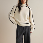 Dora Striped Turtleneck Sweater – side view