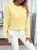 Faye | Cable-Knit Round Neck Sweater