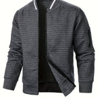 Raymond | Textured Zip-Up Bomber Jacket