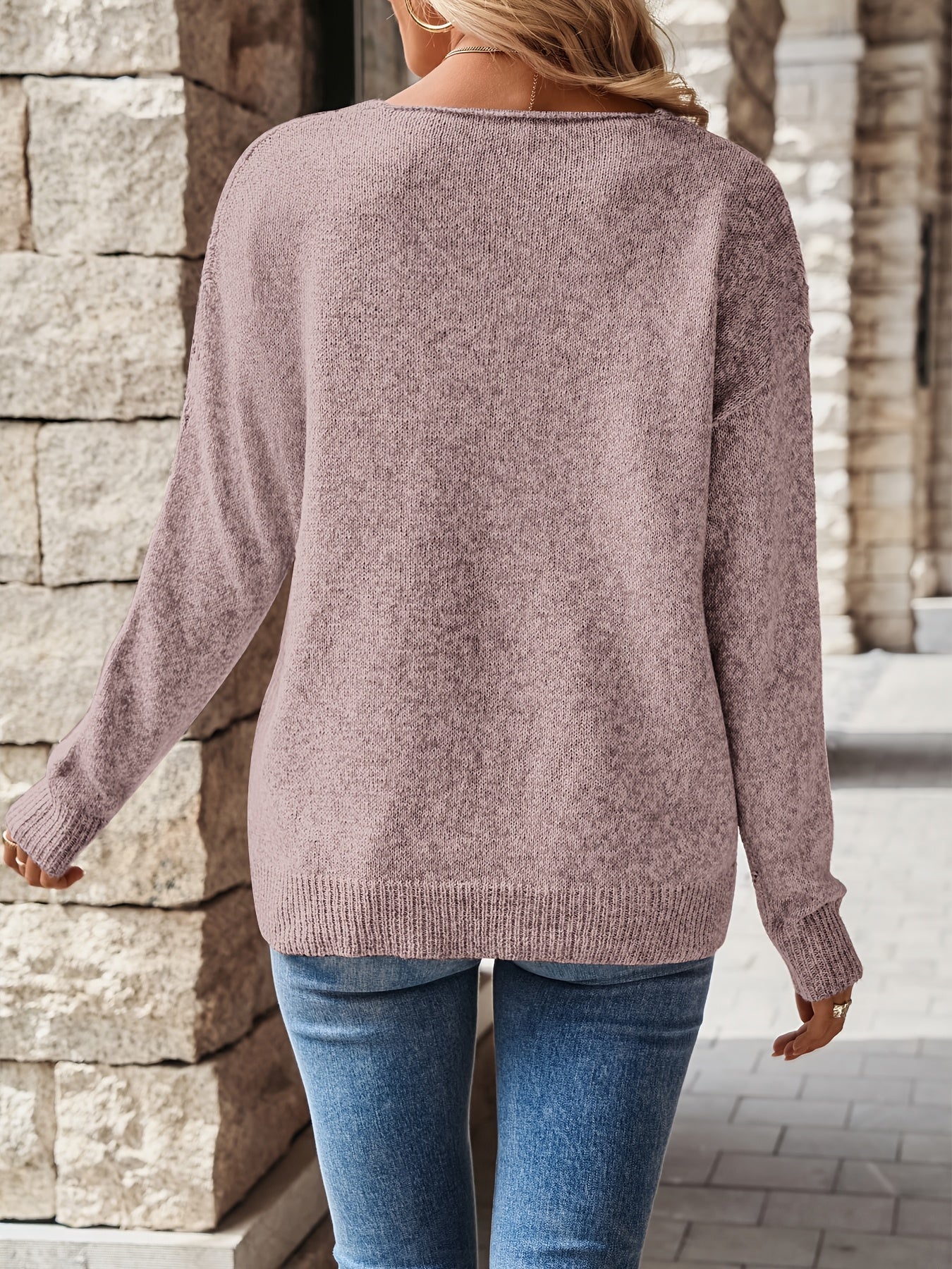 Elaine | Relaxed V-Neck Sweater