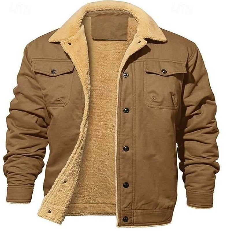Lawrence sherpa-lined trucker jacket, back view