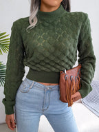 Melanie | Textured Cropped Sweater
