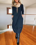 Inès - Elegant and Comfortable Vintage Maxi Dress