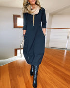 Inès - Elegant and Comfortable Vintage Maxi Dress