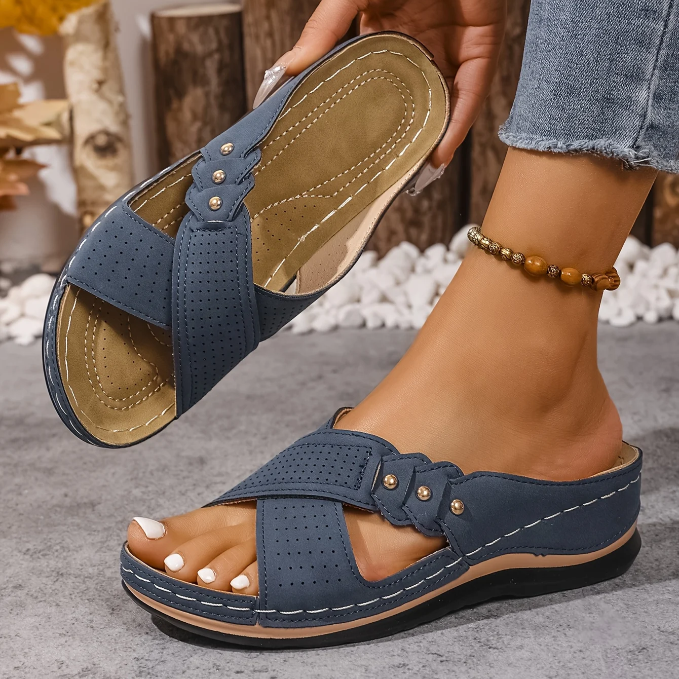 Charlotte | Premium Orthopedic Wedge Sandal