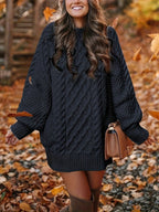Renee | Cozy Cable-Knit Sweater Dress