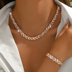 Elegant Rhinestone Fish Tail Jewelry Set