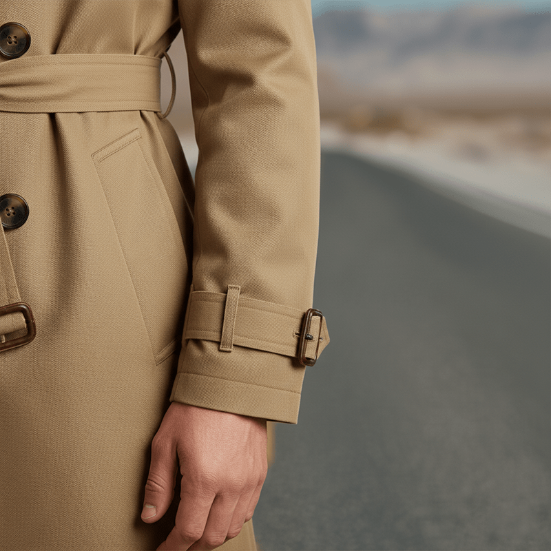 Benjamin Twill Cotton Trench Coat – side view