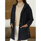 Joanna | Hooded Button-Front Coat