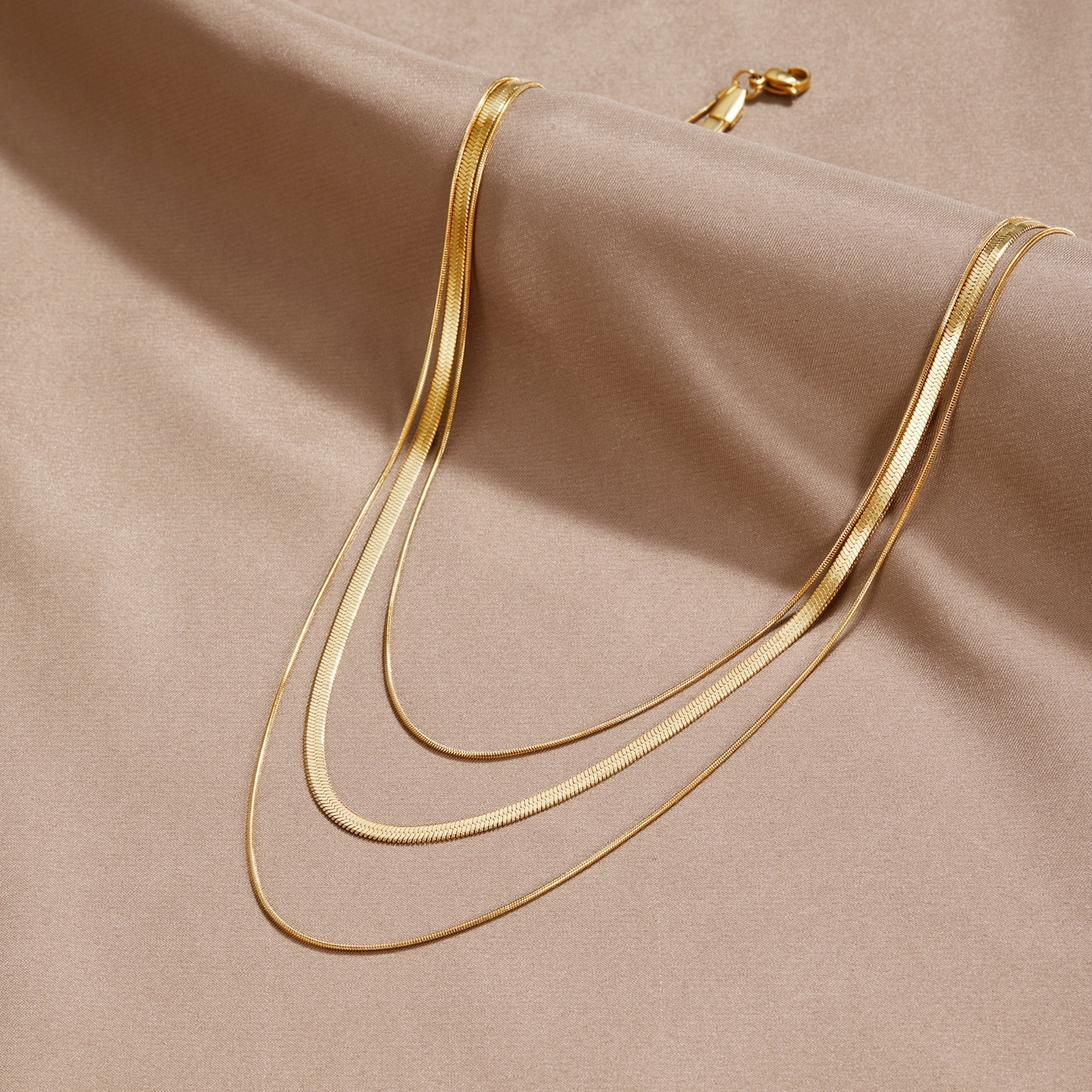 Gold Multi Layered Necklace