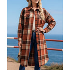 Juniper | Longline Checked Coat