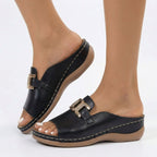 JEMIMA™ | BLOCK HEEL SLIP-ON SANDALS