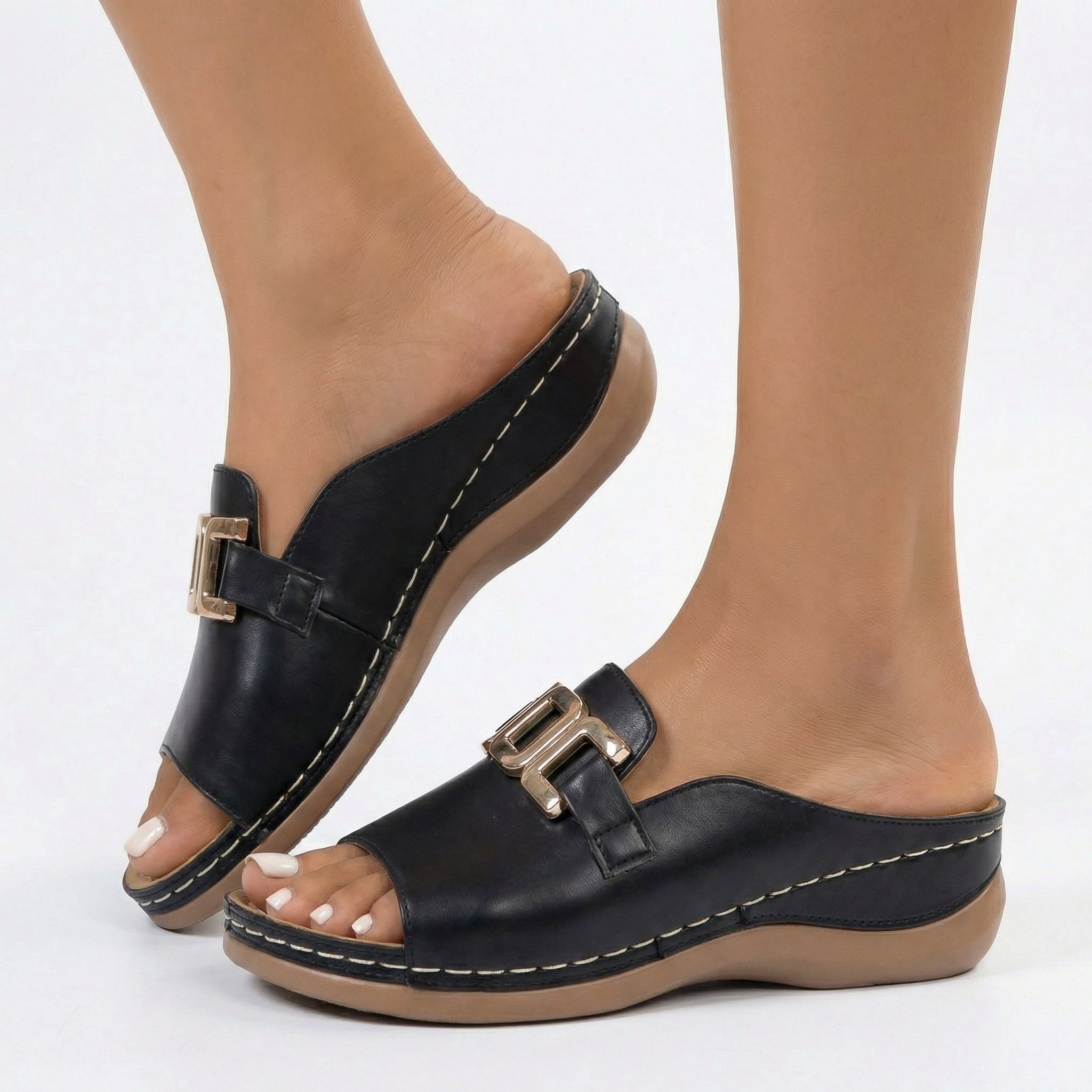 JEMIMA™ | BLOCK HEEL SLIP-ON SANDALS