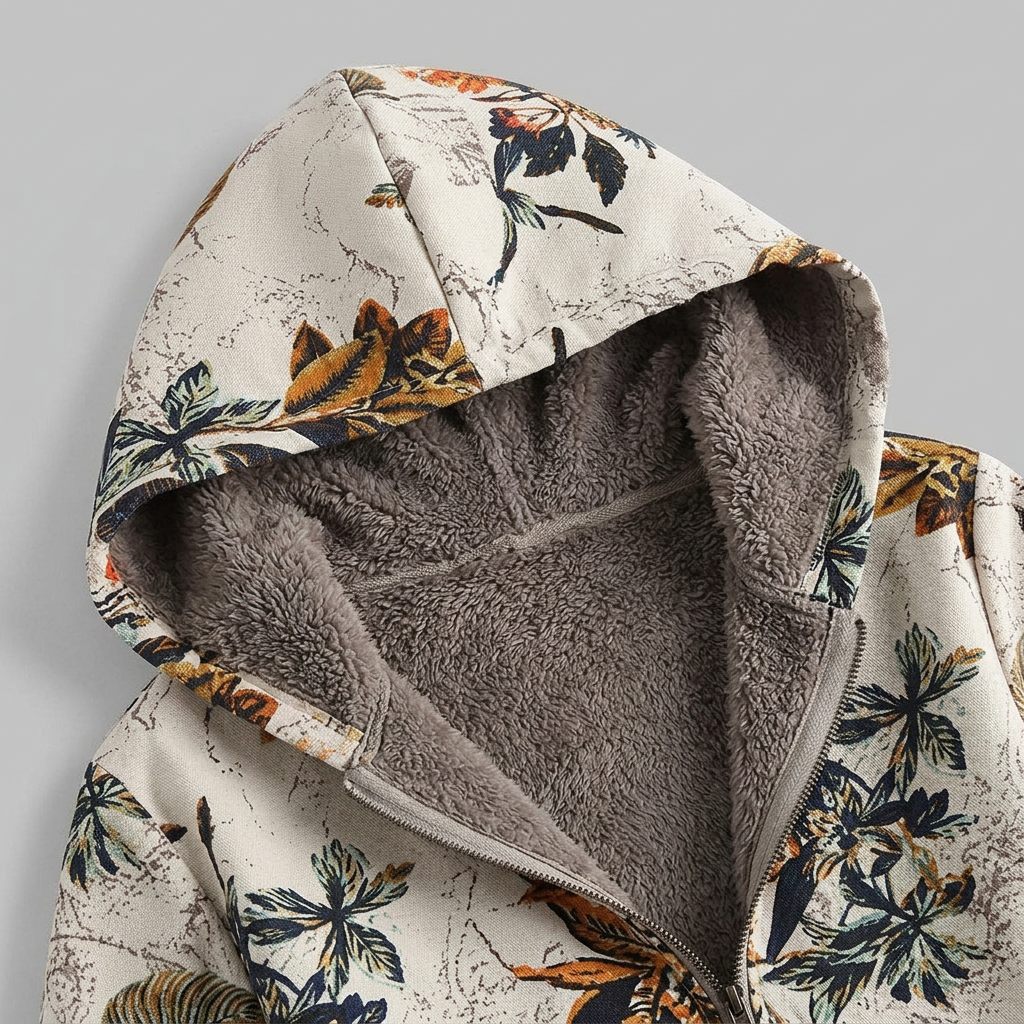 Flora floral winter parka, red