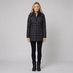 Lady hooded winter coat, black