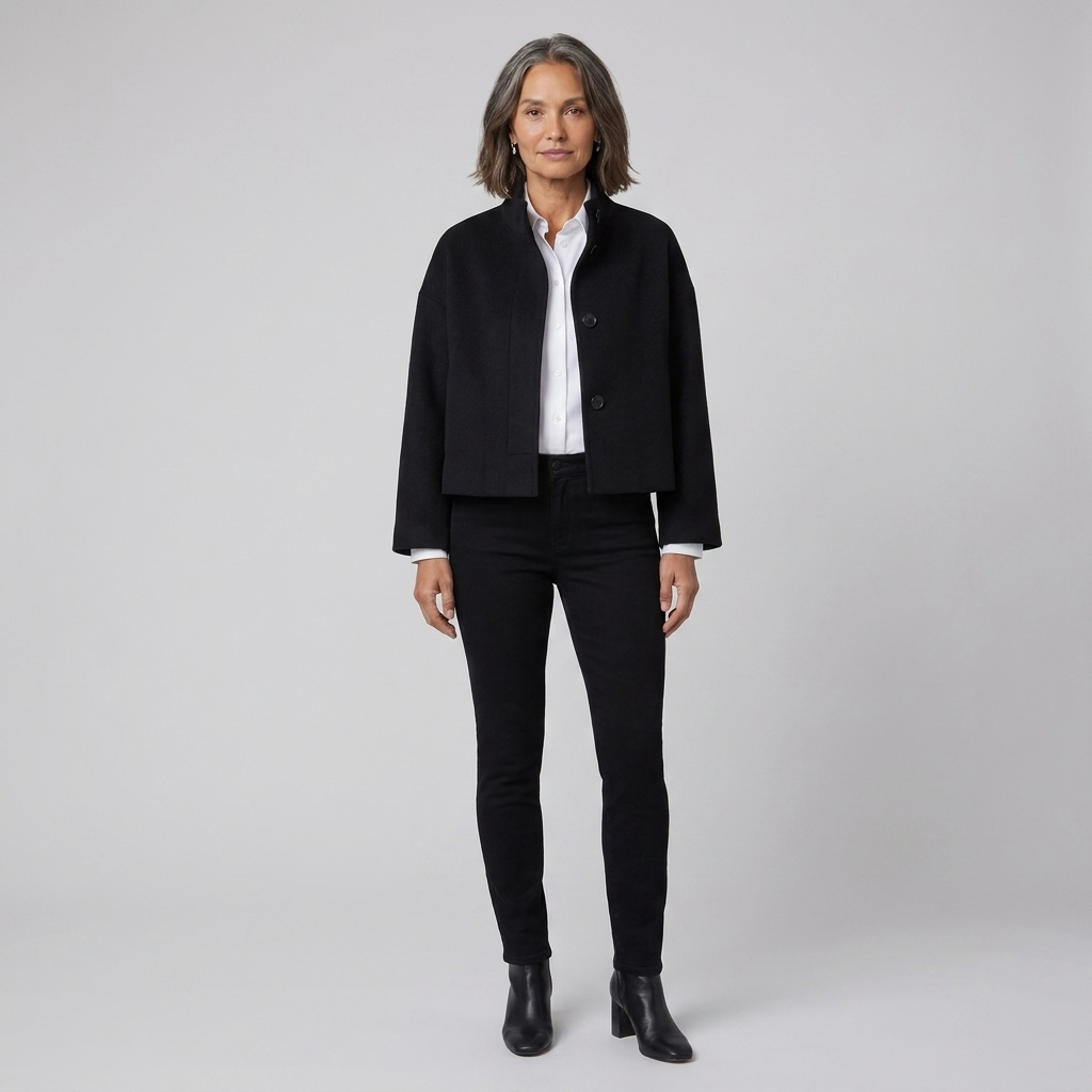 Judith royal purple snap jacket, black