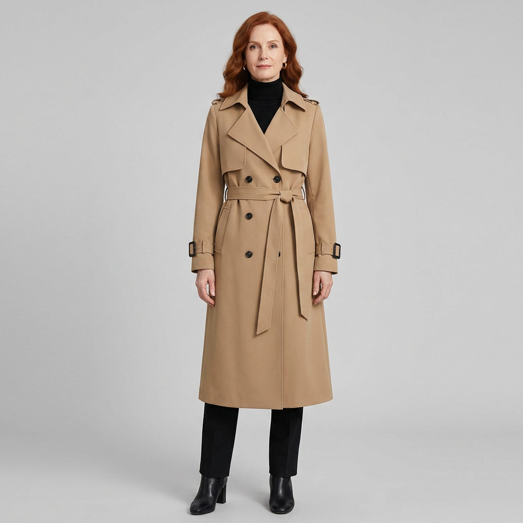 Dalia maxi trench camel front