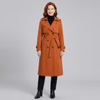 Dalia maxi trench orange front