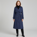 Dalia maxi trench navy front