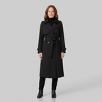 Dalia maxi trench black front