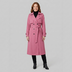 Dalia maxi trench pink front