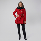 Nora wool trench pose