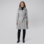 Nora wool trench gray front