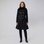 Nora wool trench black front