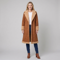 Jovia suede coat front