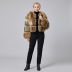 Mira faux fur pose