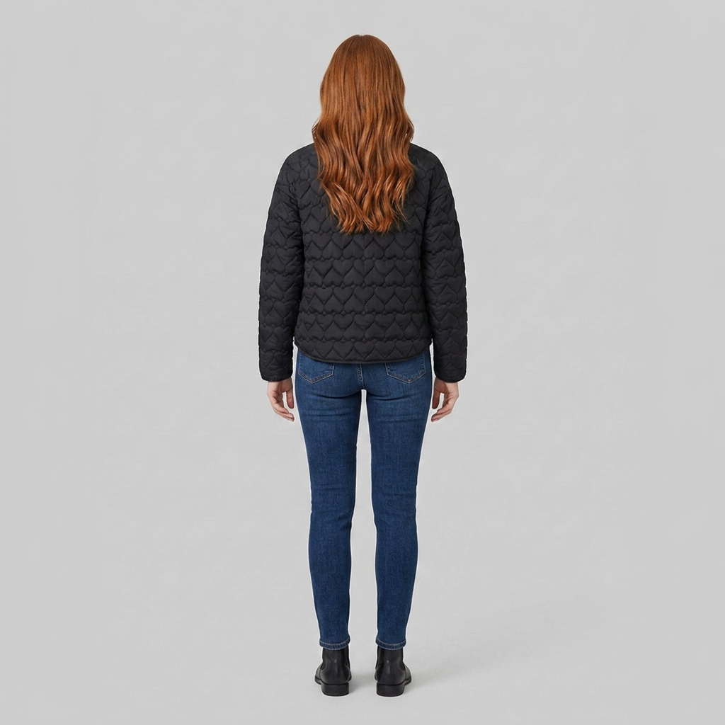 Women's Quilted Jacket – Lightweight, Collarless