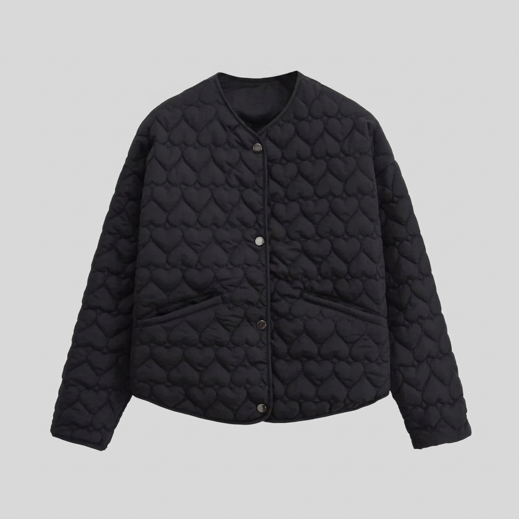 Women's Quilted Jacket – Lightweight, Collarless