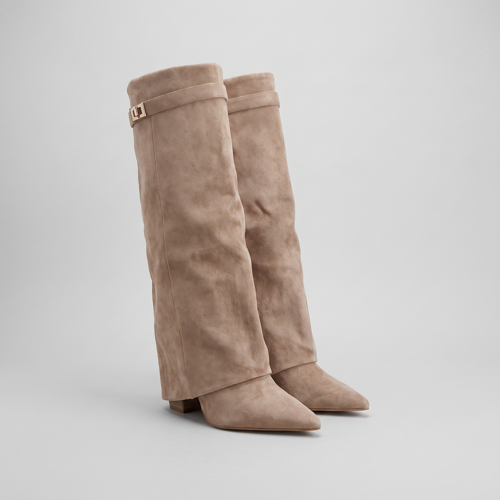 Hanna fold-over knee-high boots, pair