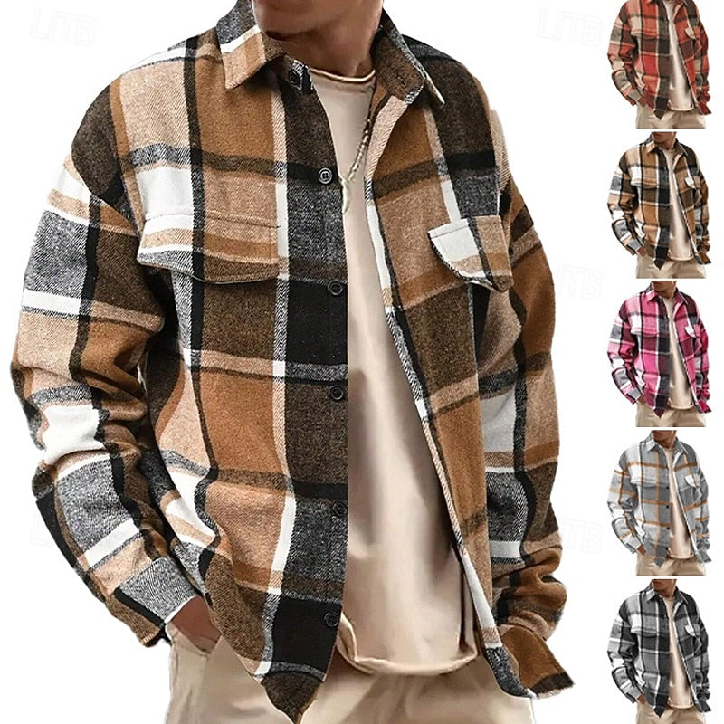 Ezra rugged plaid overshirt