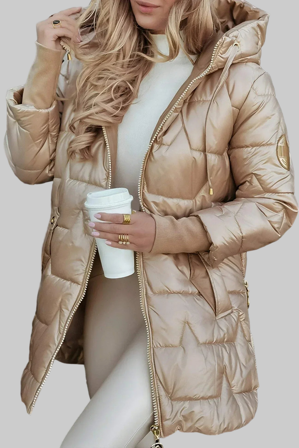 Ardella | Elegant Padded Hooded Coat